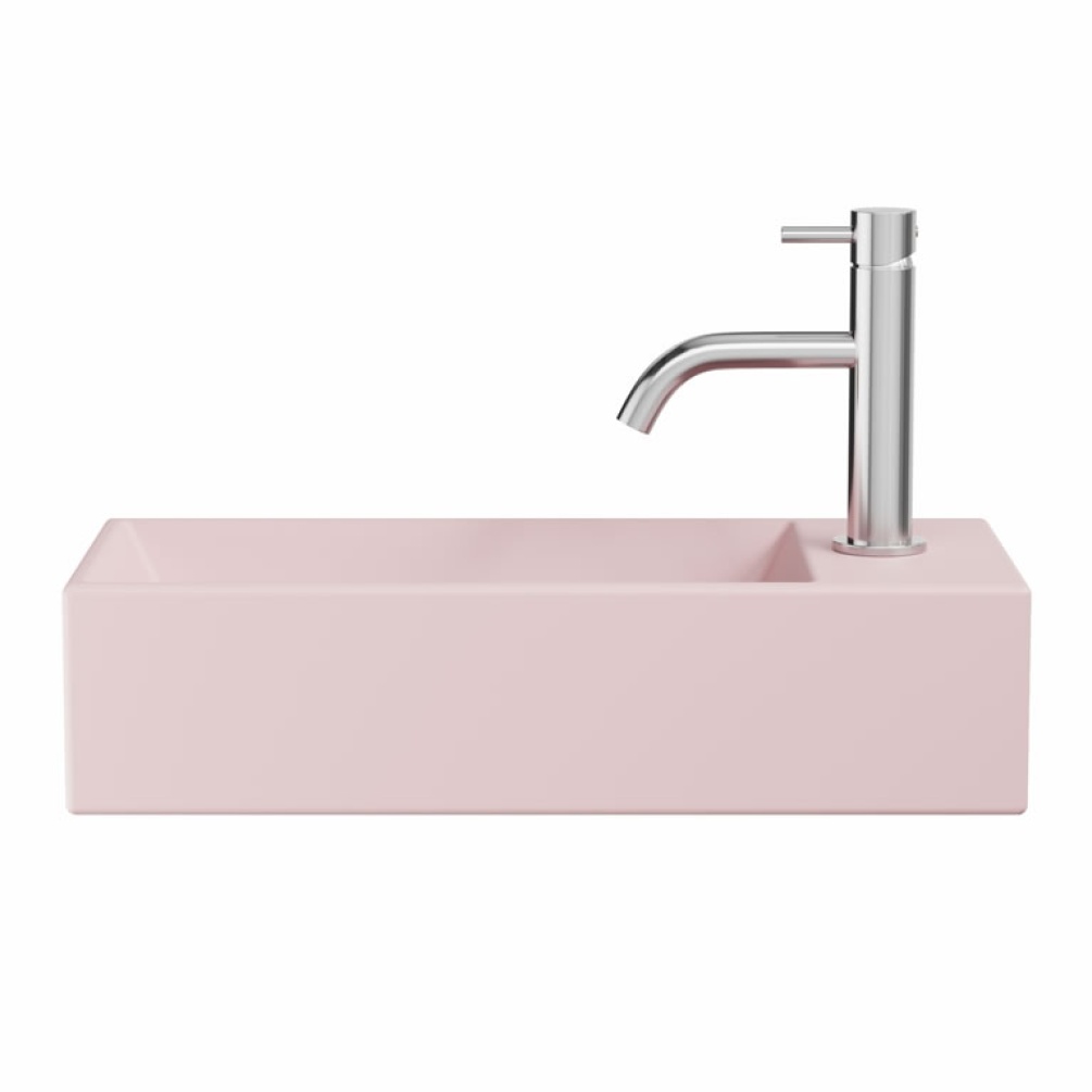 Cutout image of Crosswater Beck Matt Pink 450mm Cloakroom Basin
